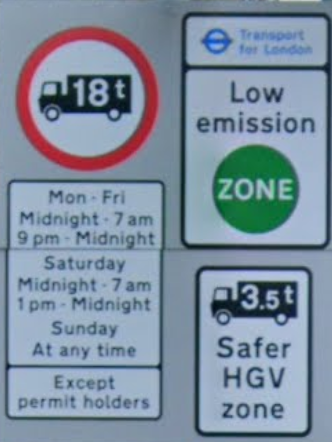 Recurring truck restrictions in London