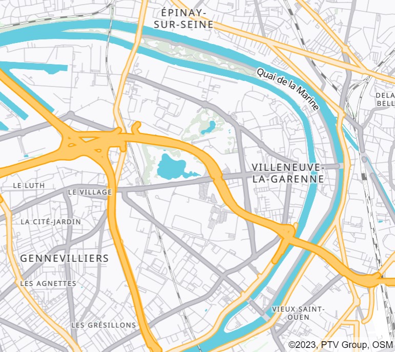 OSM map tile Paris